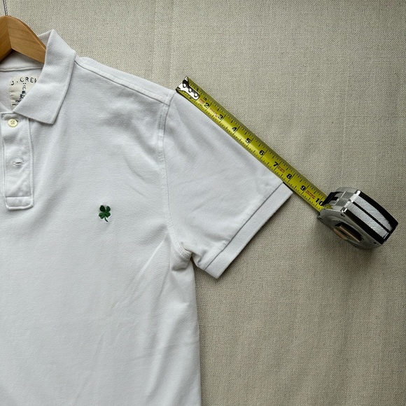 J. Crew White Polo Shirt with Green Logo - Picture 5 of 10